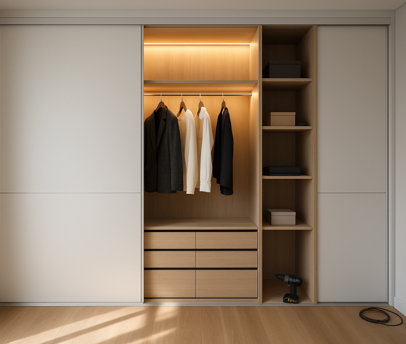 Un placard sur mesure transforme chaque mètre carré. Il optimise vos volumes. Il ordonne vos pièces. Et surtout, il simplifie votre quotidien. Ainsi, vous gagnez espace, confort et style. Analyser vos besoins, d’abord Nous commençons par une visite précise. Nous mesurons chaque angle. Nous listons vos usages réels. Ensuite, nous priorisons vos contraintes. Hauteur sous plafond, pentes, radiateurs, portes. Puis, nous proposons un plan clair. Donc, vous visualisez tout avant la fabrication. Concevoir un agencement utile Nous dessinons des rangements adaptés. Penderies à la bonne hauteur. Tiroirs à sortie totale. Étagères réglables au centimètre. De plus, nous prévoyons des zones valises et saisons. Ainsi, chaque objet trouve sa place, sans compromis. Choisir des matériaux durables Nous sélectionnons des panneaux robustes. Mélaminé premium, stratifié, MDF laqué. Ensuite, nous ajoutons chants résistants. Puis, nous intégrons quincailleries longue durée. Coulisses silencieuses. Charnières à frein. Donc, vous profitez d’un usage fluide, jour après jour. Soigner les façades et les portes Nous posons des portes coulissantes stables. Nous alignons chaque rail avec précision. Nous proposons aussi des portes battantes élégantes. Miroirs, vitrages, inserts métal. De plus, nous harmonisons couleurs et poignées. Ainsi, le placard s’intègre au décor existant. Optimiser la lumière et l’accès Nous intégrons un éclairage LED discret. Allumage à l’ouverture pour plus de confort. Nous prévoyons des tringles escamotables. Nous facilitons l’accès aux niveaux hauts. Ensuite, nous sécurisons les passages. Donc, vous gagnez en visibilité et en ergonomie. Intervenir partout en Île-de-France Nous intervenons à Paris. Nous couvrons aussi le 92 et le 93. Nous travaillons également dans le 94 et le 95. Nous livrons le 77, le 78 et le 91. De plus, nous adaptons nos créneaux. Ainsi, votre chantier avance sans retard. Installer proprement et rapidement Nous protégeons les circulations. Nous perçons avec précision. Nous ajustons au millimètre. Ensuite, nous réglons portes et ferrures. Puis, nous nettoyons la zone. Donc, vous récupérez un espace prêt à l’emploi. Styles et finitions au choix Ambiance minimaliste ou chaleureuse. Blanc mat, chêne, noyer, gris anthracite. Poignées profils ou gorges invisibles. De plus, nous créons des niches décoratives. Nous ajoutons des tablettes LED. Ainsi, votre placard devient un vrai élément d’architecture. Budget maîtrisé, valeur durable Nous optimisons les découpes. Nous limitons les chutes. Ensuite, nous proposons des options au bon moment. Puis, nous validons chaque étape. Donc, vous gardez un budget clair et sans surprise. Lancez votre projet maintenant Expliquez vos besoins. Envoyez quelques photos et mesures. Ensuite, nous préparons un devis détaillé. Puis, nous planifions la pose. Ainsi, vous profitez vite d’un espace vraiment optimisé. Contactez Balthus Bâtiment ici : https://balthus-batiment.com/contactez-nous/