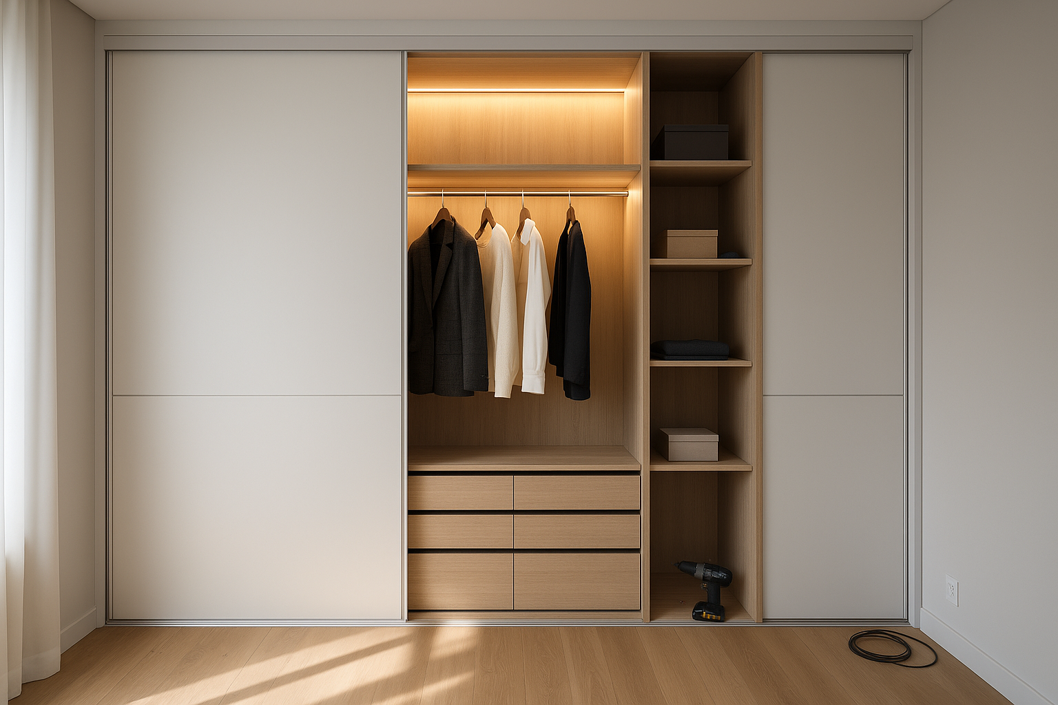 Un placard sur mesure transforme chaque mètre carré. Il optimise vos volumes. Il ordonne vos pièces. Et surtout, il simplifie votre quotidien. Ainsi, vous gagnez espace, confort et style. Analyser vos besoins, d’abord Nous commençons par une visite précise. Nous mesurons chaque angle. Nous listons vos usages réels. Ensuite, nous priorisons vos contraintes. Hauteur sous plafond, pentes, radiateurs, portes. Puis, nous proposons un plan clair. Donc, vous visualisez tout avant la fabrication. Concevoir un agencement utile Nous dessinons des rangements adaptés. Penderies à la bonne hauteur. Tiroirs à sortie totale. Étagères réglables au centimètre. De plus, nous prévoyons des zones valises et saisons. Ainsi, chaque objet trouve sa place, sans compromis. Choisir des matériaux durables Nous sélectionnons des panneaux robustes. Mélaminé premium, stratifié, MDF laqué. Ensuite, nous ajoutons chants résistants. Puis, nous intégrons quincailleries longue durée. Coulisses silencieuses. Charnières à frein. Donc, vous profitez d’un usage fluide, jour après jour. Soigner les façades et les portes Nous posons des portes coulissantes stables. Nous alignons chaque rail avec précision. Nous proposons aussi des portes battantes élégantes. Miroirs, vitrages, inserts métal. De plus, nous harmonisons couleurs et poignées. Ainsi, le placard s’intègre au décor existant. Optimiser la lumière et l’accès Nous intégrons un éclairage LED discret. Allumage à l’ouverture pour plus de confort. Nous prévoyons des tringles escamotables. Nous facilitons l’accès aux niveaux hauts. Ensuite, nous sécurisons les passages. Donc, vous gagnez en visibilité et en ergonomie. Intervenir partout en Île-de-France Nous intervenons à Paris. Nous couvrons aussi le 92 et le 93. Nous travaillons également dans le 94 et le 95. Nous livrons le 77, le 78 et le 91. De plus, nous adaptons nos créneaux. Ainsi, votre chantier avance sans retard. Installer proprement et rapidement Nous protégeons les circulations. Nous perçons avec précision. Nous ajustons au millimètre. Ensuite, nous réglons portes et ferrures. Puis, nous nettoyons la zone. Donc, vous récupérez un espace prêt à l’emploi. Styles et finitions au choix Ambiance minimaliste ou chaleureuse. Blanc mat, chêne, noyer, gris anthracite. Poignées profils ou gorges invisibles. De plus, nous créons des niches décoratives. Nous ajoutons des tablettes LED. Ainsi, votre placard devient un vrai élément d’architecture. Budget maîtrisé, valeur durable Nous optimisons les découpes. Nous limitons les chutes. Ensuite, nous proposons des options au bon moment. Puis, nous validons chaque étape. Donc, vous gardez un budget clair et sans surprise. Lancez votre projet maintenant Expliquez vos besoins. Envoyez quelques photos et mesures. Ensuite, nous préparons un devis détaillé. Puis, nous planifions la pose. Ainsi, vous profitez vite d’un espace vraiment optimisé. Contactez Balthus Bâtiment ici : https://balthus-batiment.com/contactez-nous/