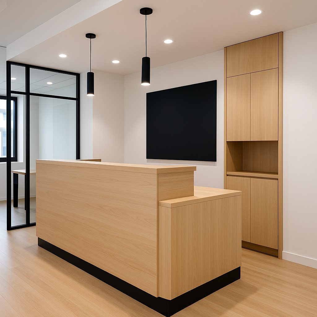 Rénovation Comptoir d’Accueil : Créez un Espace Professionnel sur Mesure